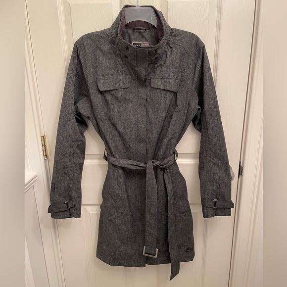 REI Trench E1 Elements Coat Soft Shell Size Large - Picture 1 of 12